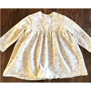 Jamie Kay Organic Cotton Floral Long Sleeve Peplum Dress Toddler Size 5Y Pink